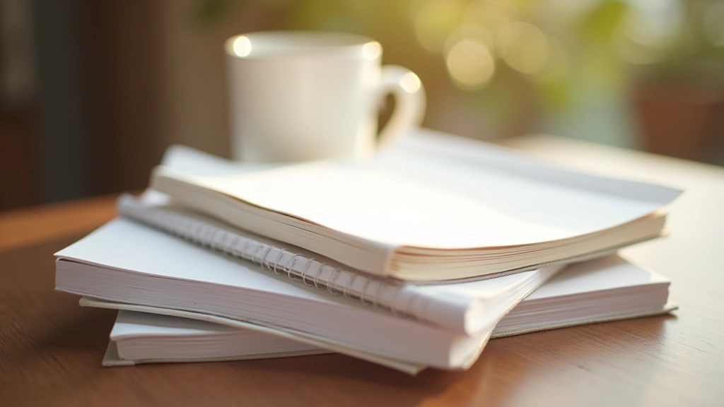 Plusieurs cahiers de suivi empilés, montrant la progression sur plusieurs mois de routines matinales